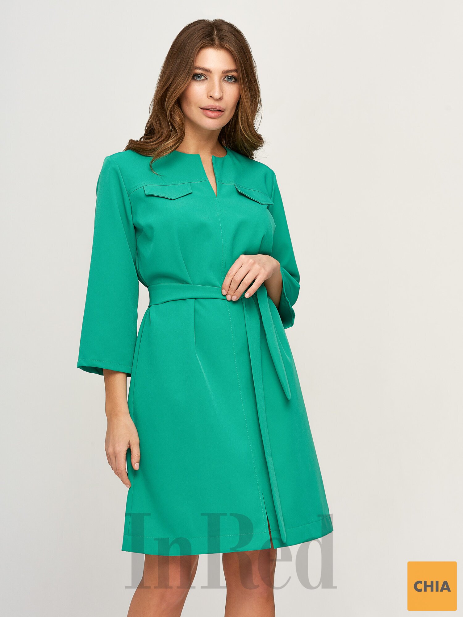 Платье "MILA" зеленое