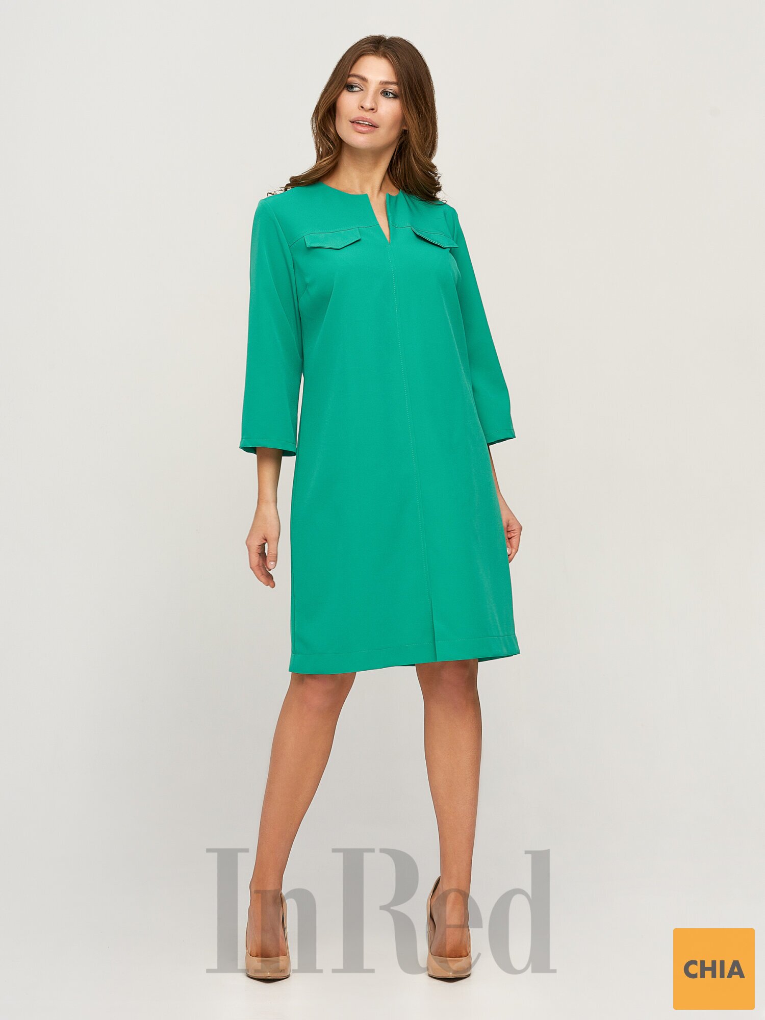 Платье "MILA" зеленое