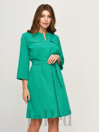 InRed: Платье "MILA" зеленое 7641 - фото 1