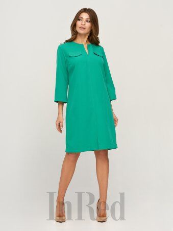 InRed: Платье "MILA" зеленое 7641 - фото 3