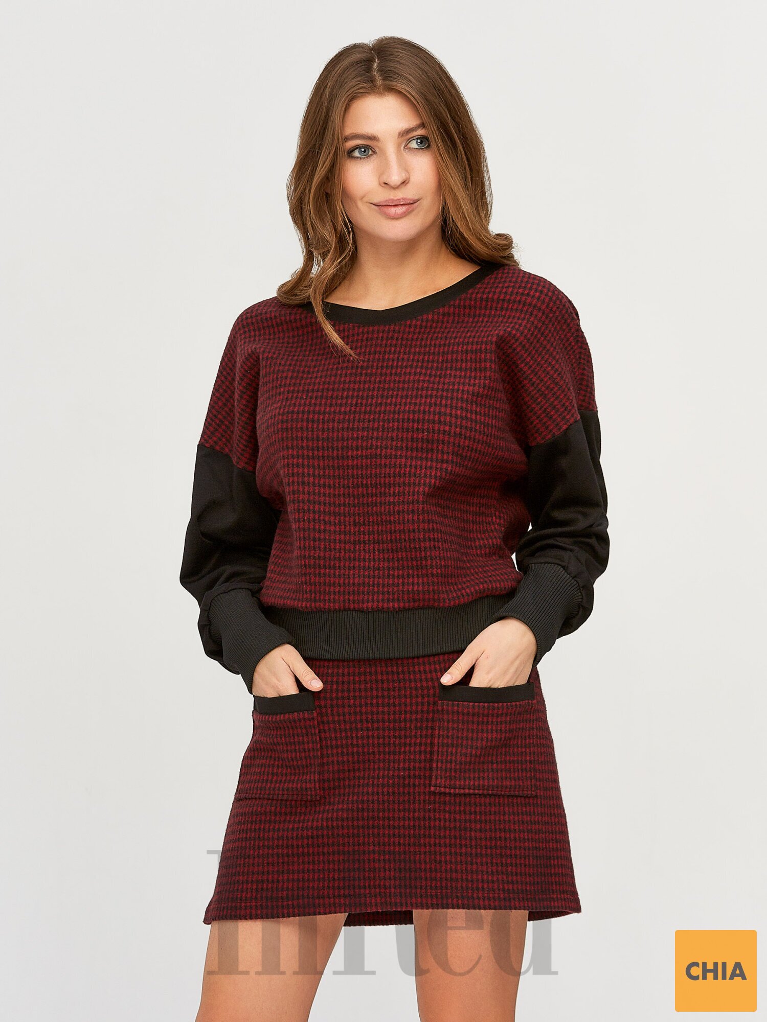 Юбка "STEPHANIE" бордовая