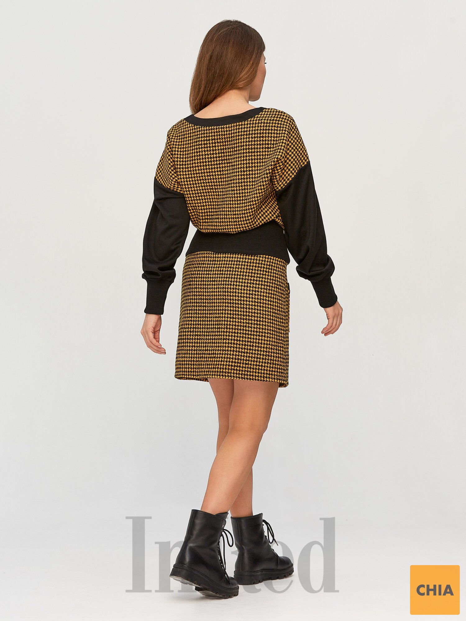 Платье "VIOLET" горчица