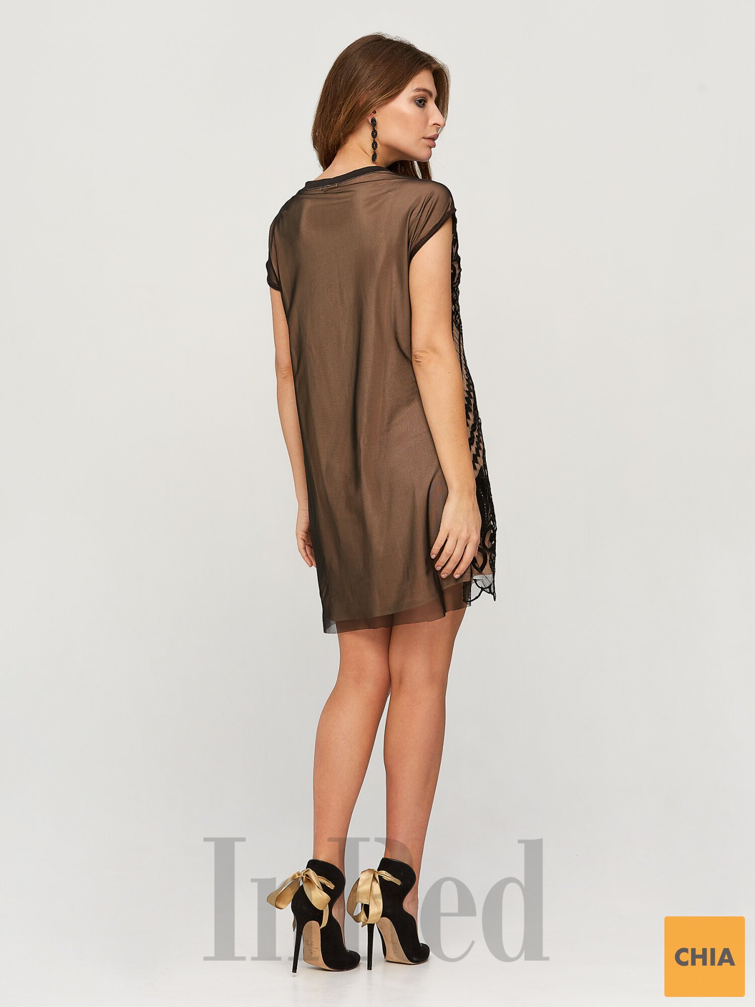 Платье-туника "TIFFANY" бежевое