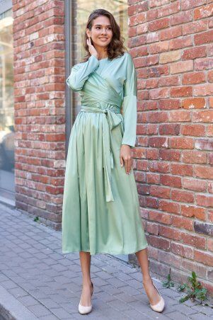 Jadone Fashion: Платье Мадейра оливка - фото 1