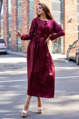 Jadone Fashion: Платье Мадейра винный - фото 1