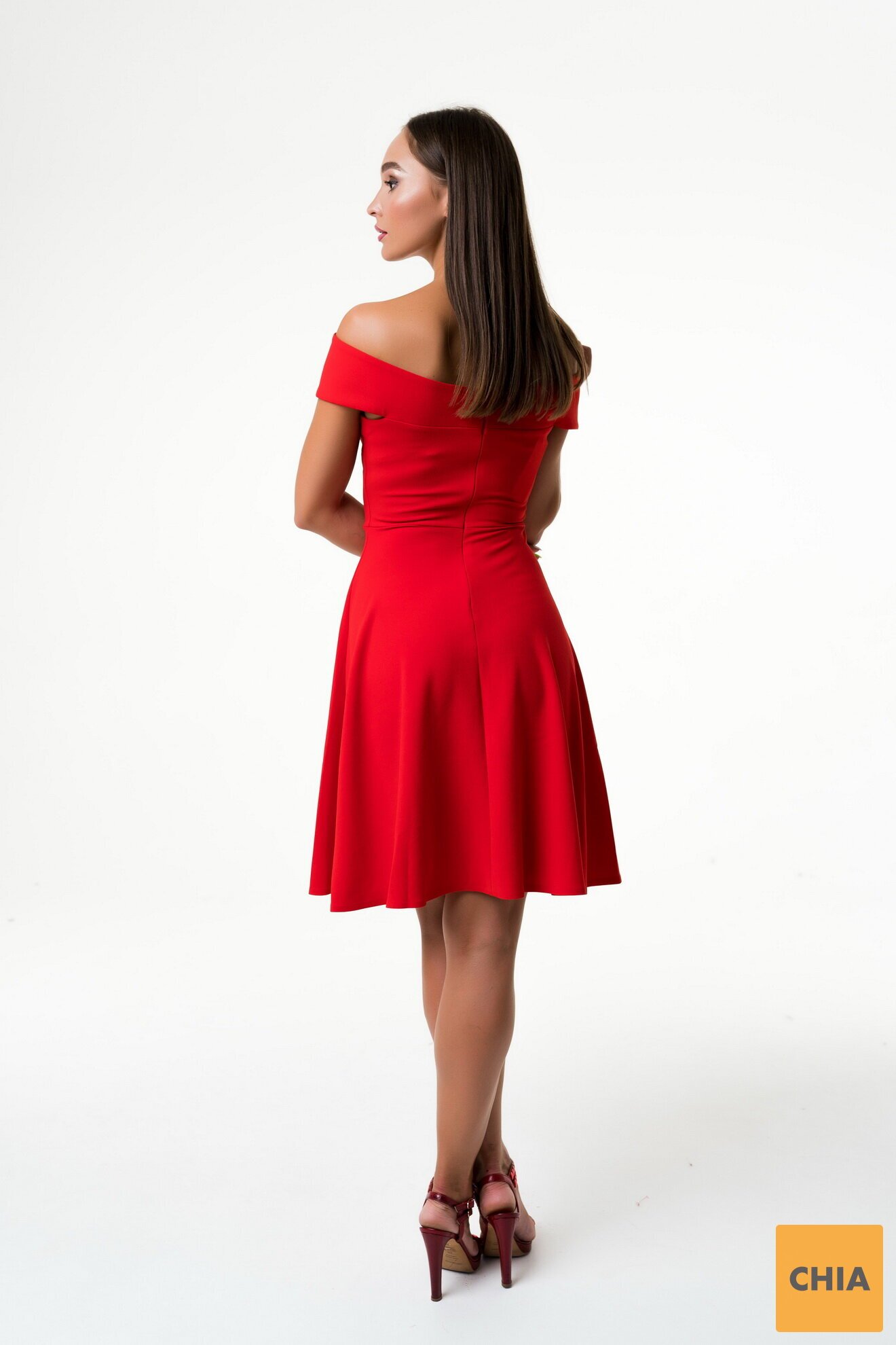 Платье с юбкой солнце-клеш