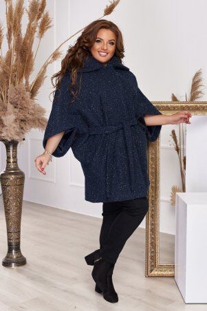 Пальто женское большого размера с поясом