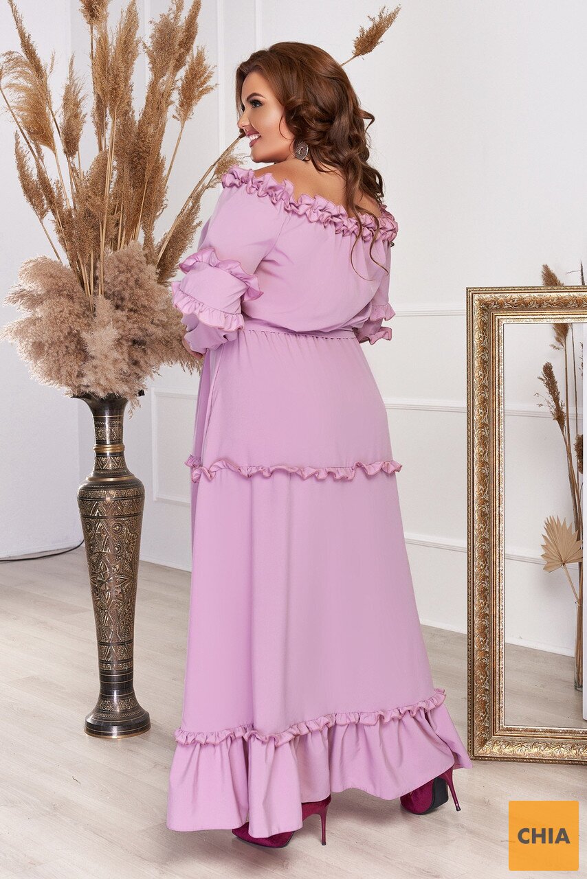 Платье большого размера с оборками