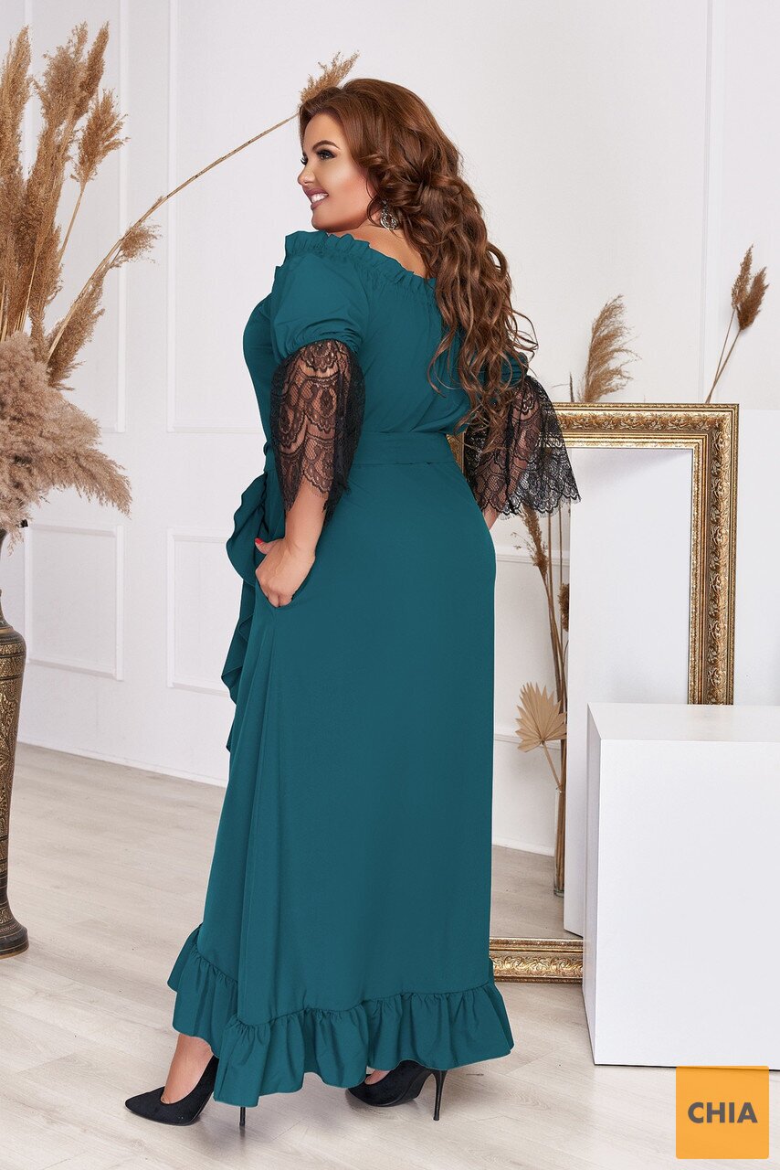 Платье большого размера с кружевом