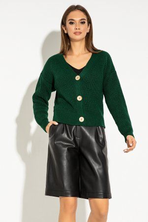 Зеленый укороченный кардиган Жасмин