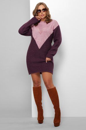 MarSe: Вязаное Платье 181 сирень-фиолетовый - фото 1
