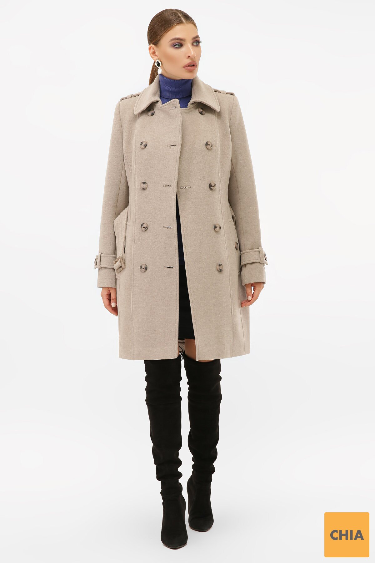 Пальто П-414-90 047-св.серый