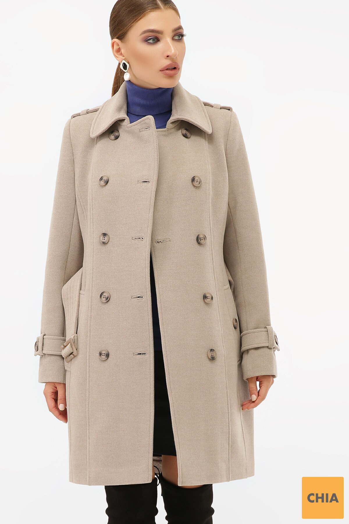 Пальто П-414-90 047-св.серый