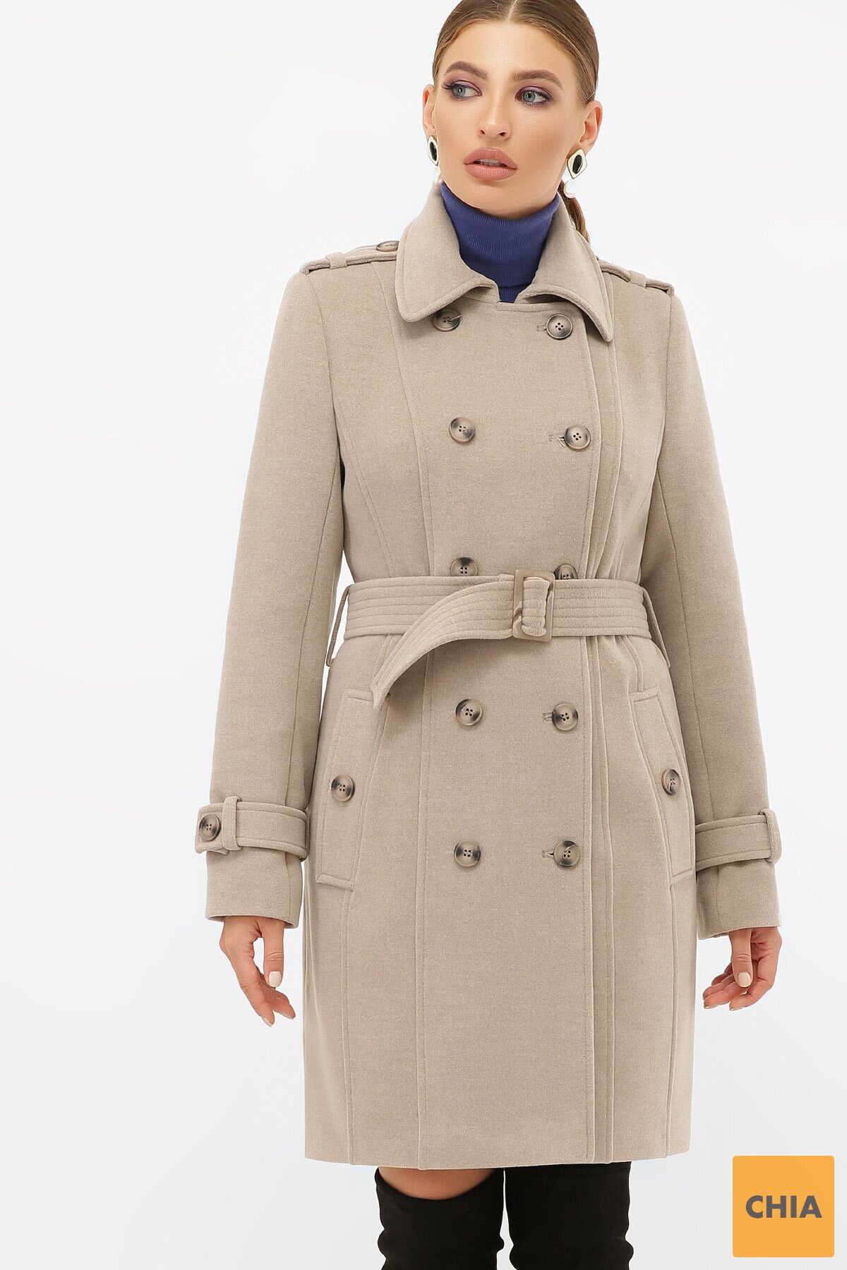 Пальто П-414-90 047-св.серый