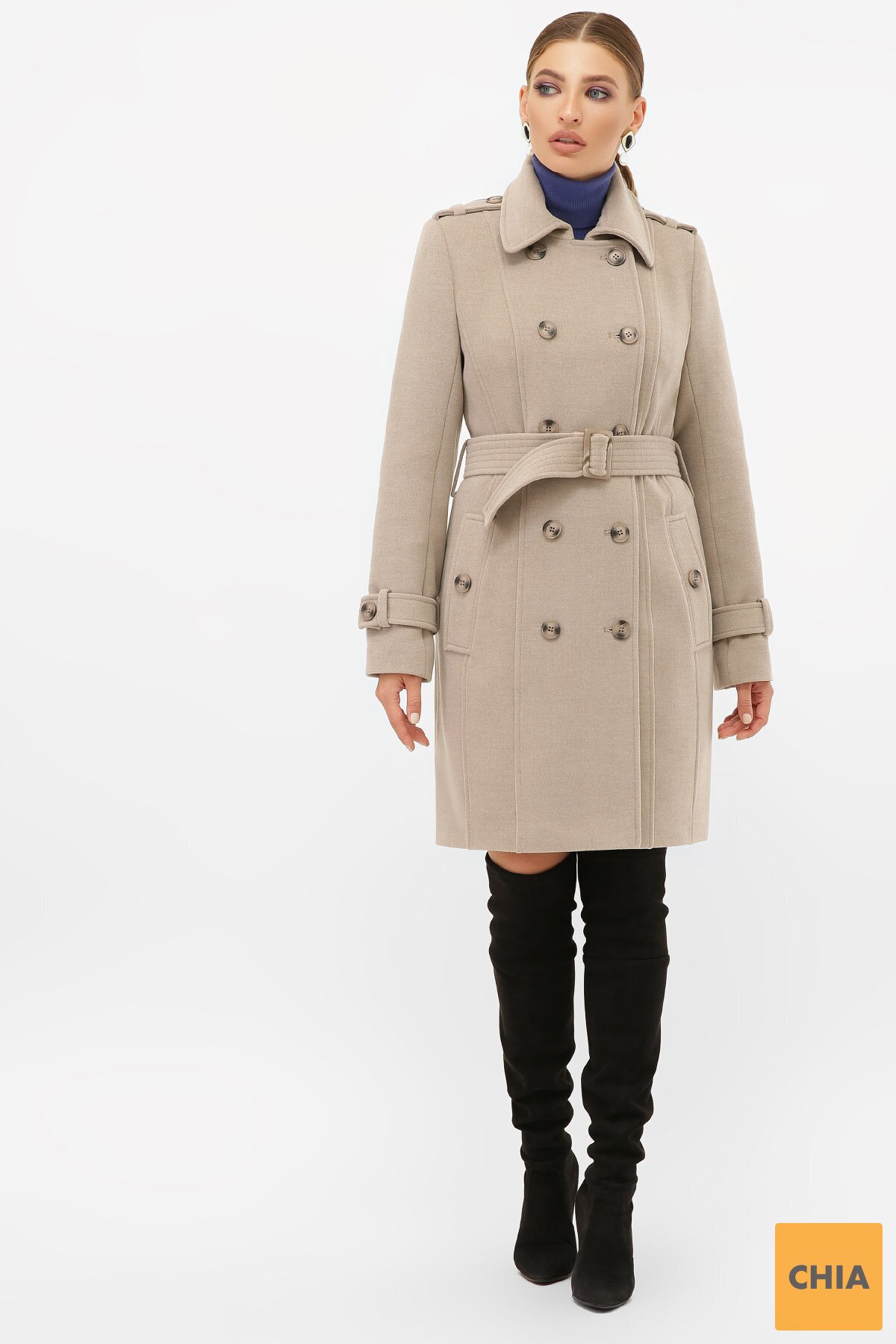 Пальто П-414-90 047-св.серый