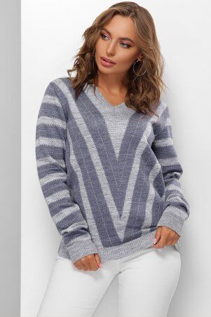 Джемпер 177 т.серый-св.джинс