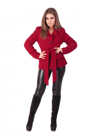 Lilo: Красное короткое кашемировое пальто 165 - фото 1