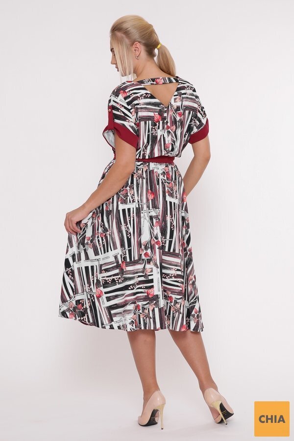 Платье Ирина бордо Принт