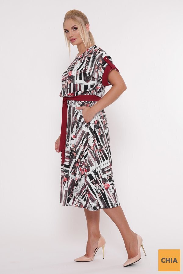 Платье Ирина бордо Принт