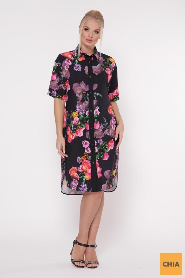 Платье-рубашка Сати Шиповник