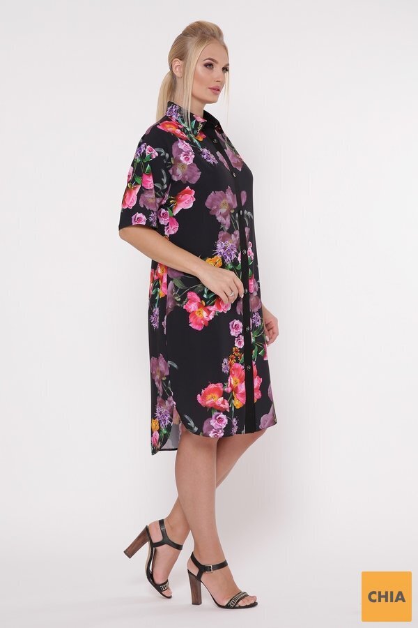 Платье-рубашка Сати Шиповник