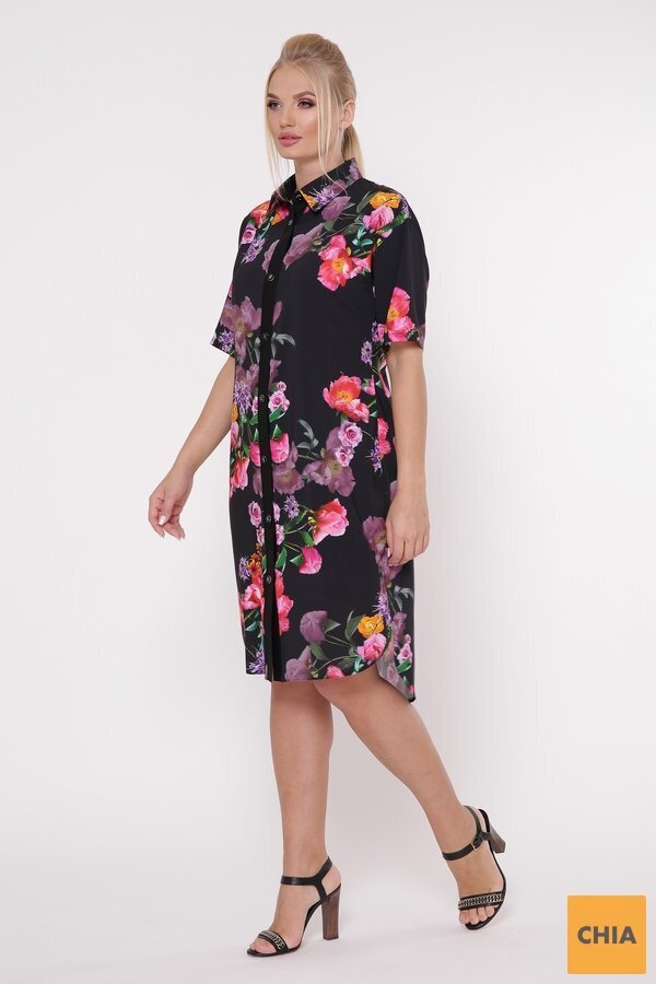 Платье-рубашка Сати Шиповник