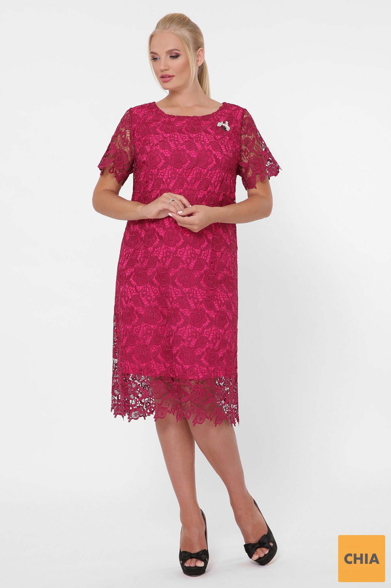 Платье кружевное Элен марсала