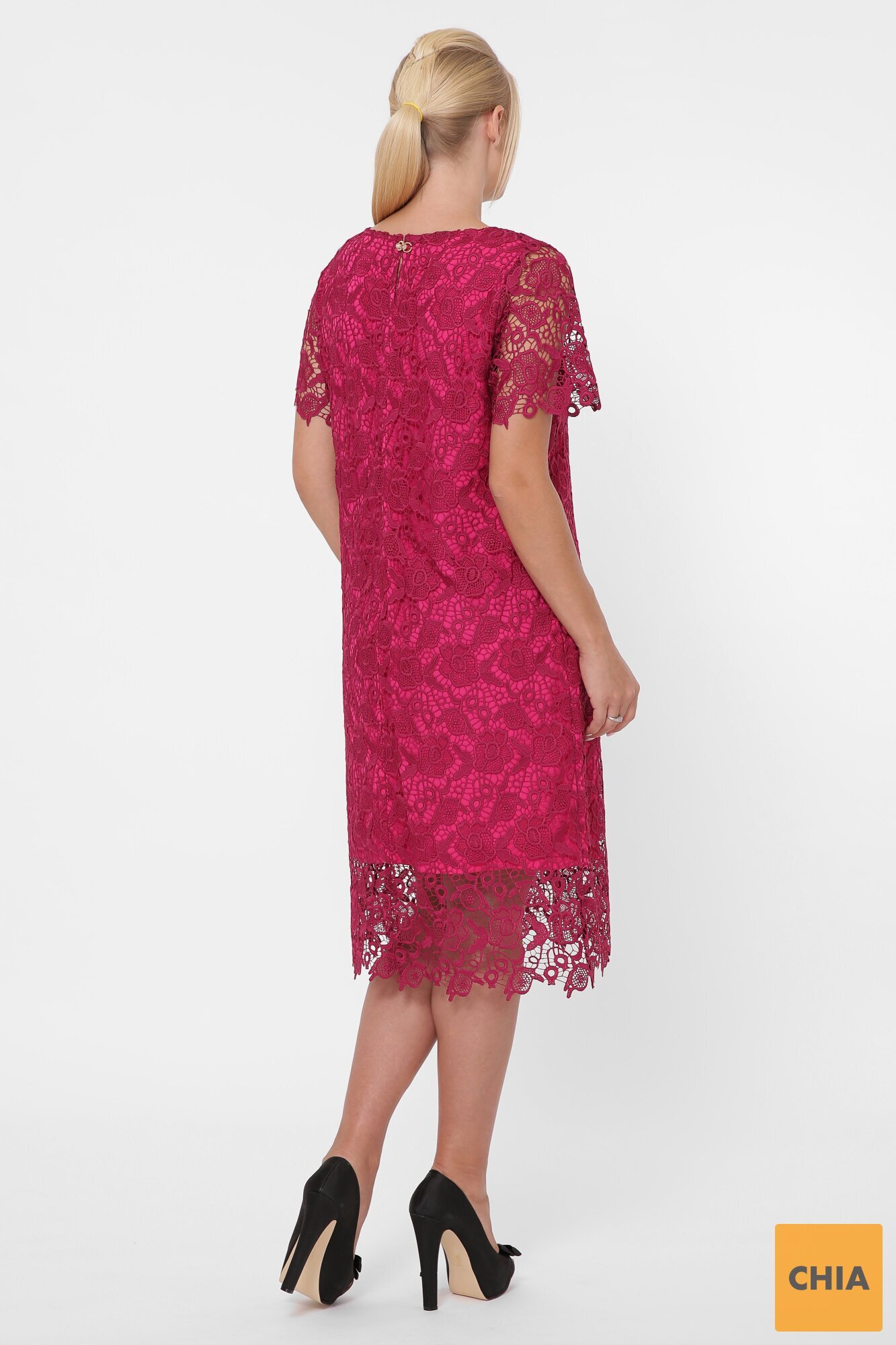 Платье кружевное Элен марсала