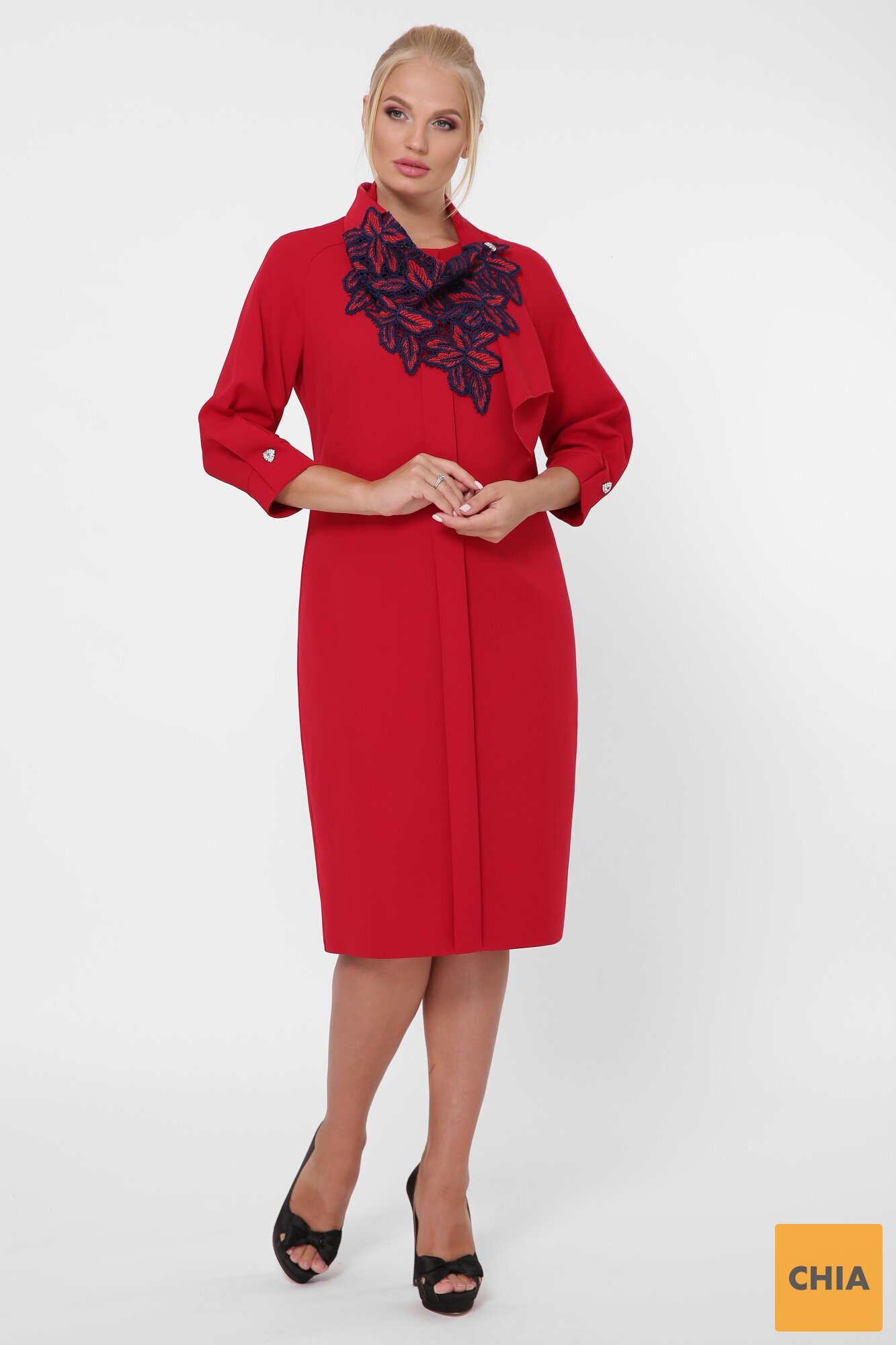 Стильное платье женское Элиза бордо