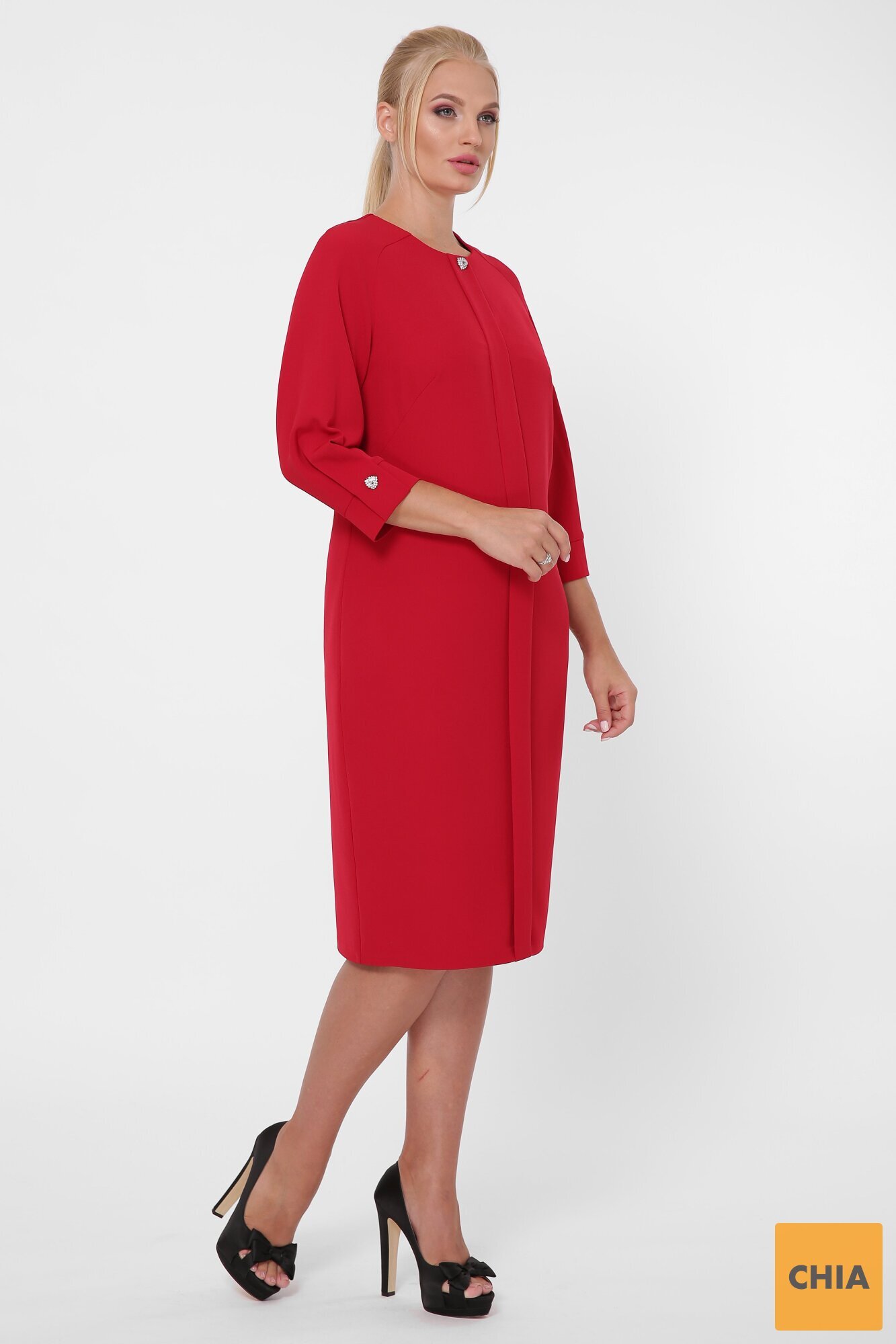 Стильное платье женское Элиза бордо