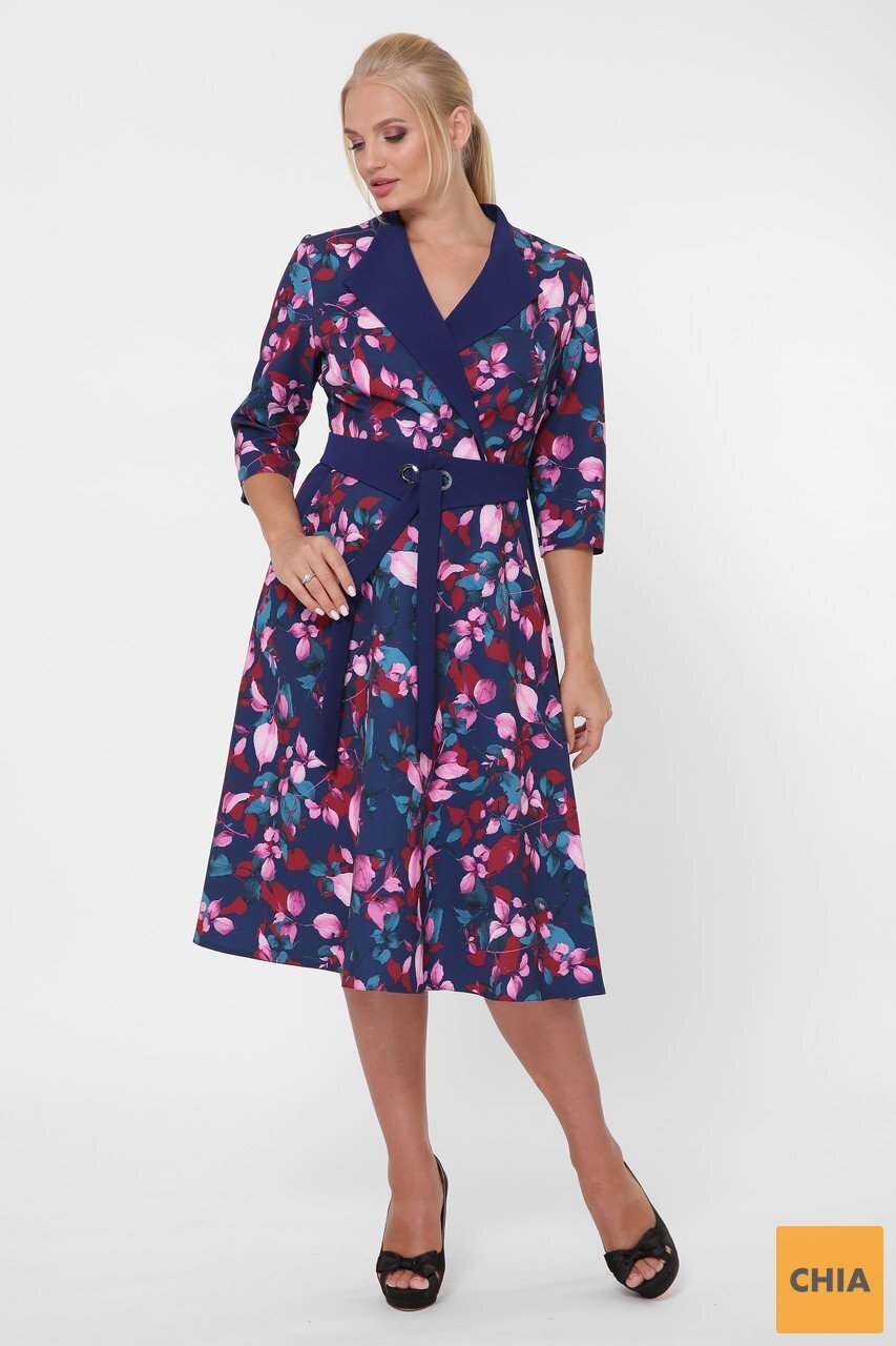 Платье расклешенное Хлоя цветы