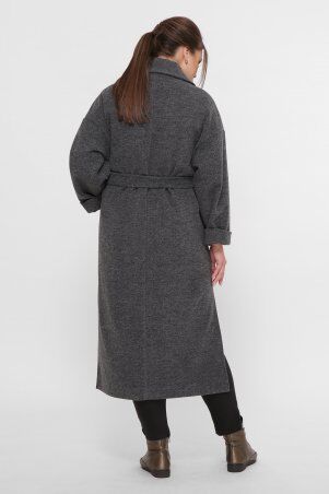 Vlavi: Пальто женское свободного стиля Алеся серое 125501 - фото 2