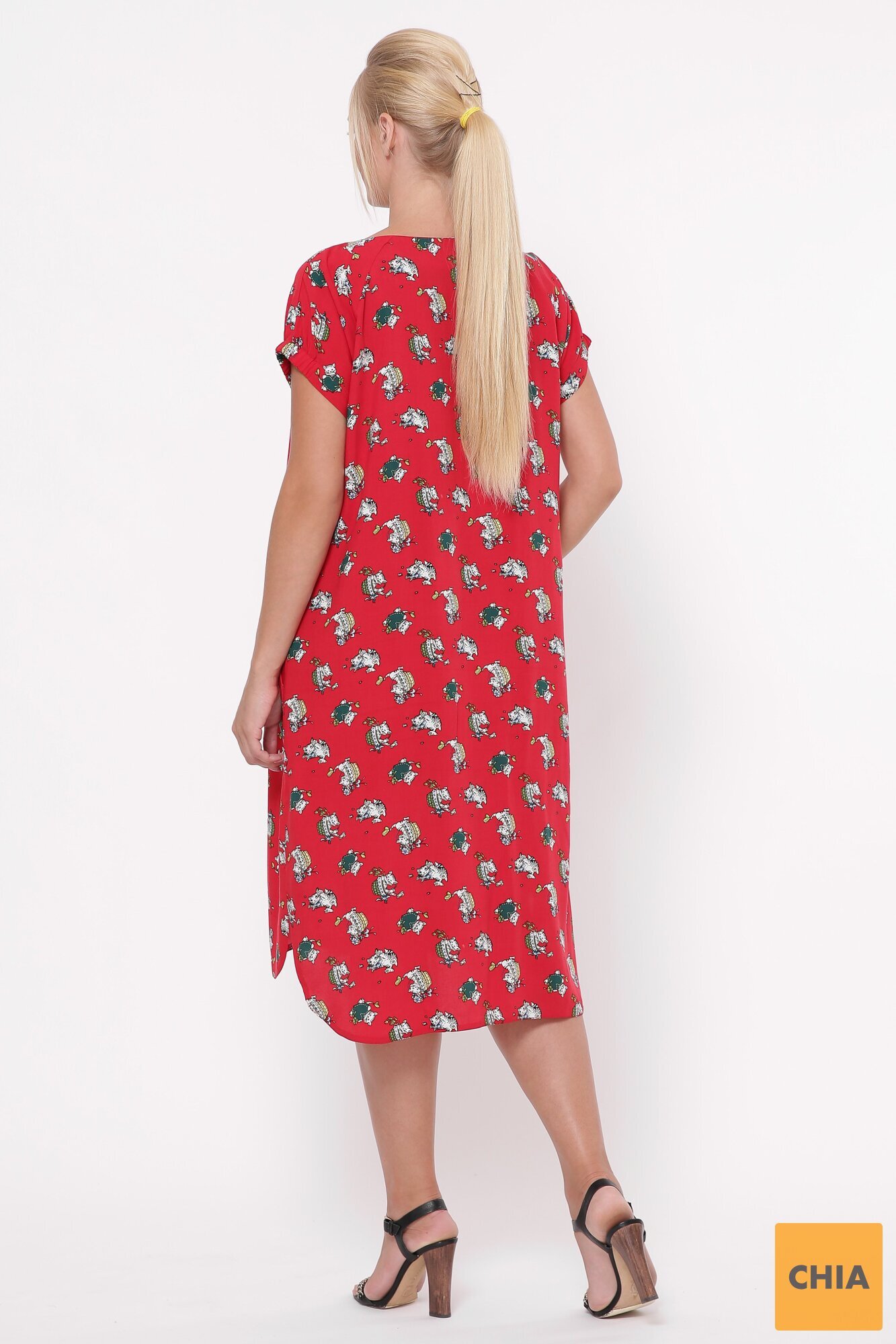 Платье летнее женское Палитра красное