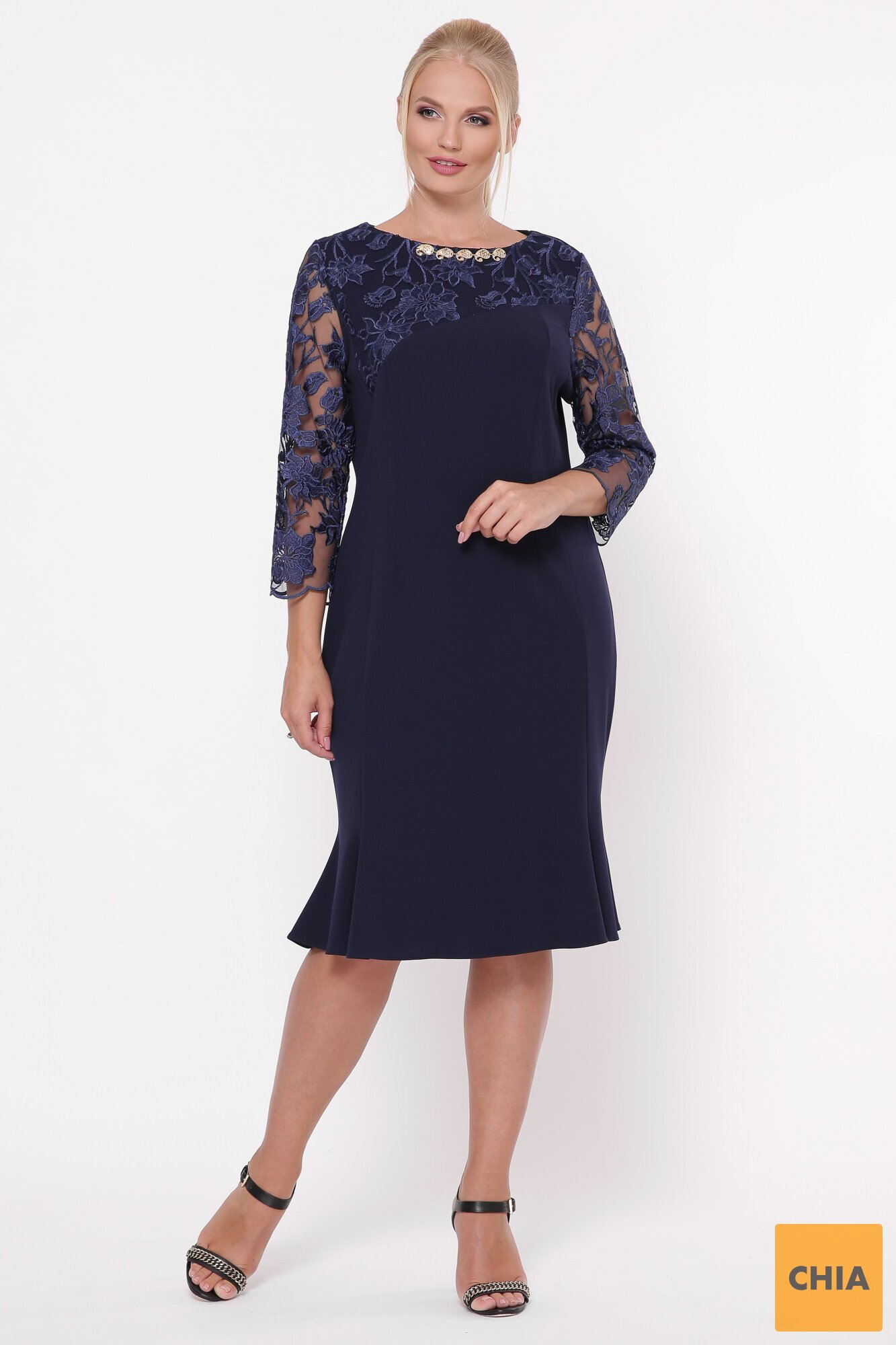 Романтическое платье Аннэт синий