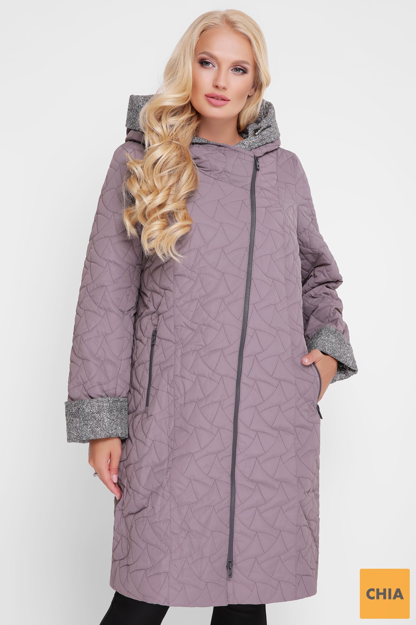 Женская демисезонная куртка Косуха светло-серое