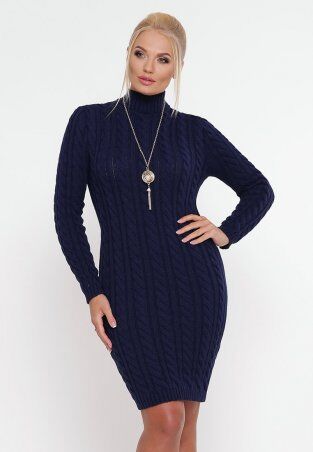 Платье косы синий