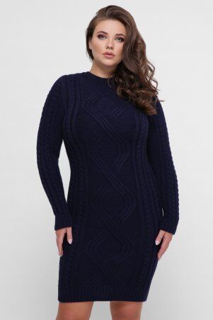 Платье орнамент синий