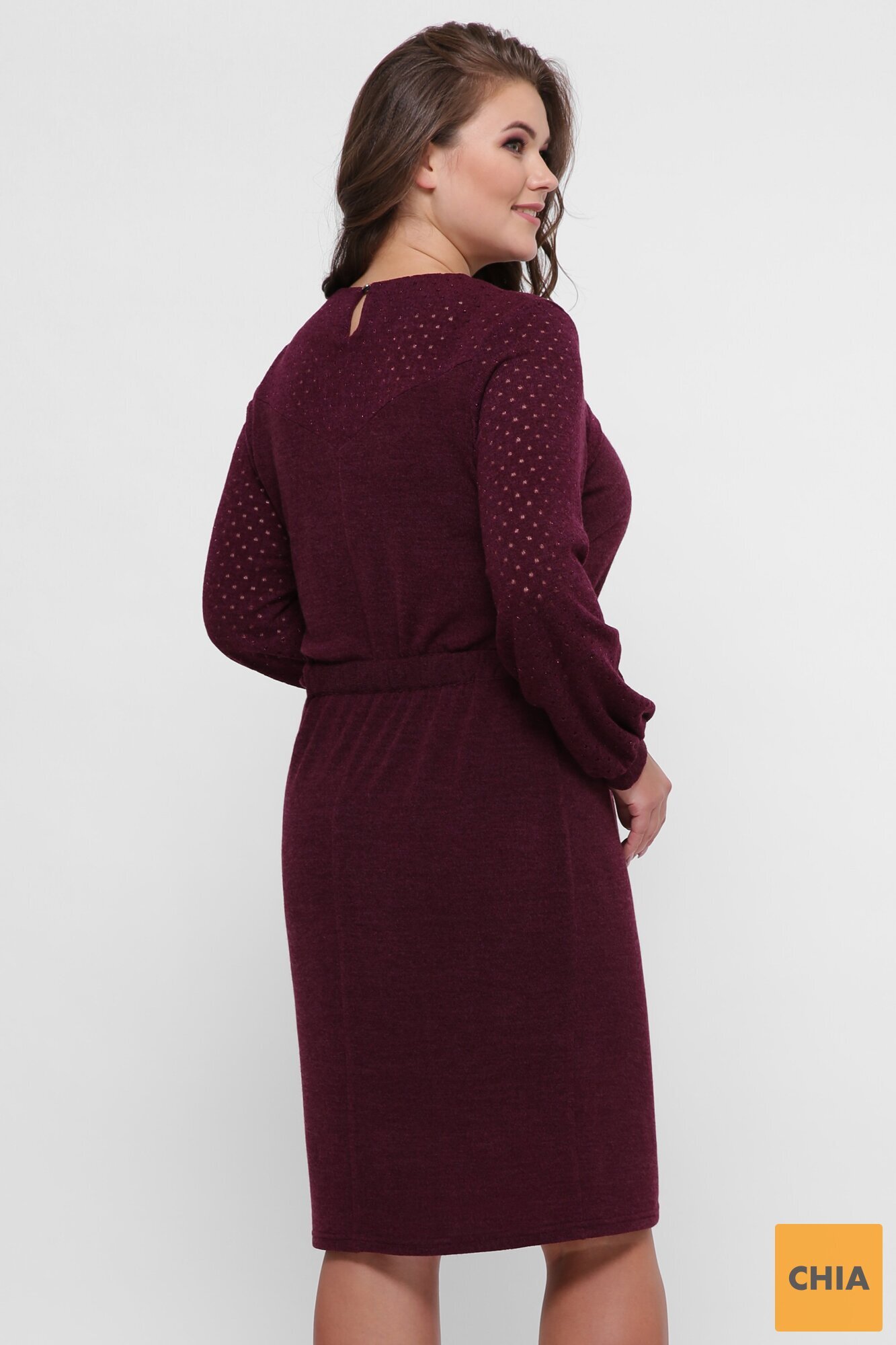 Платье вязаное Эмили марсала