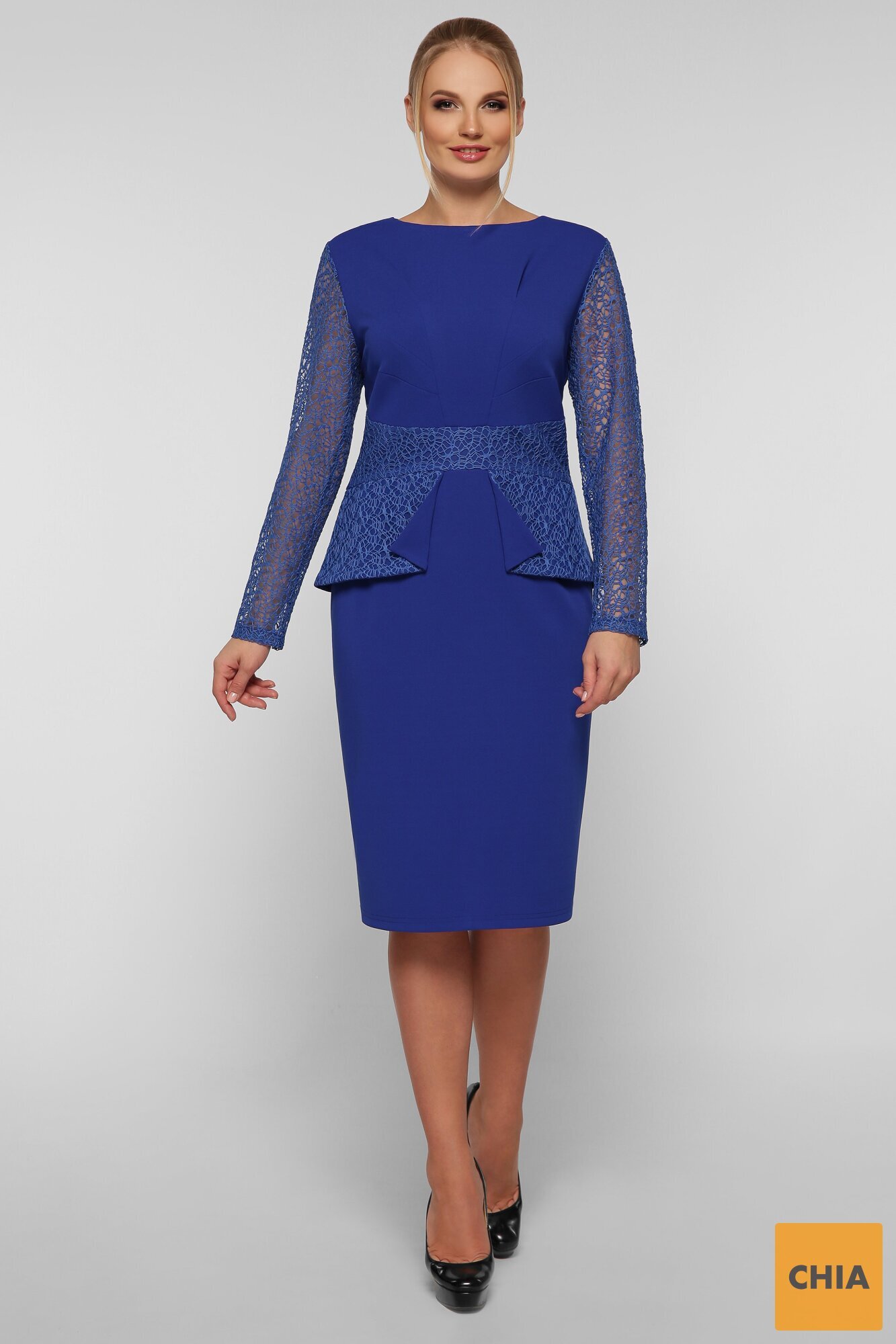 Нарядное платье Дженифер электрик