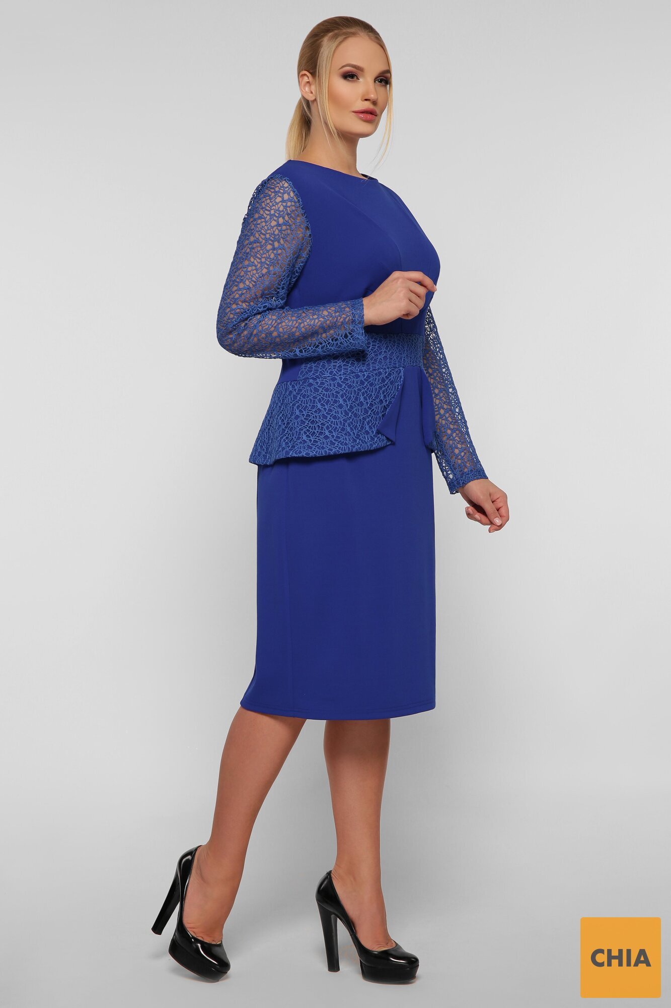 Нарядное платье Дженифер электрик