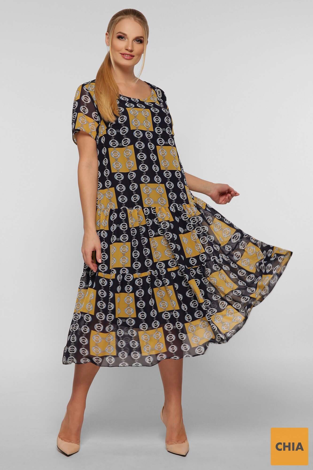 Платье Катаисс горчица