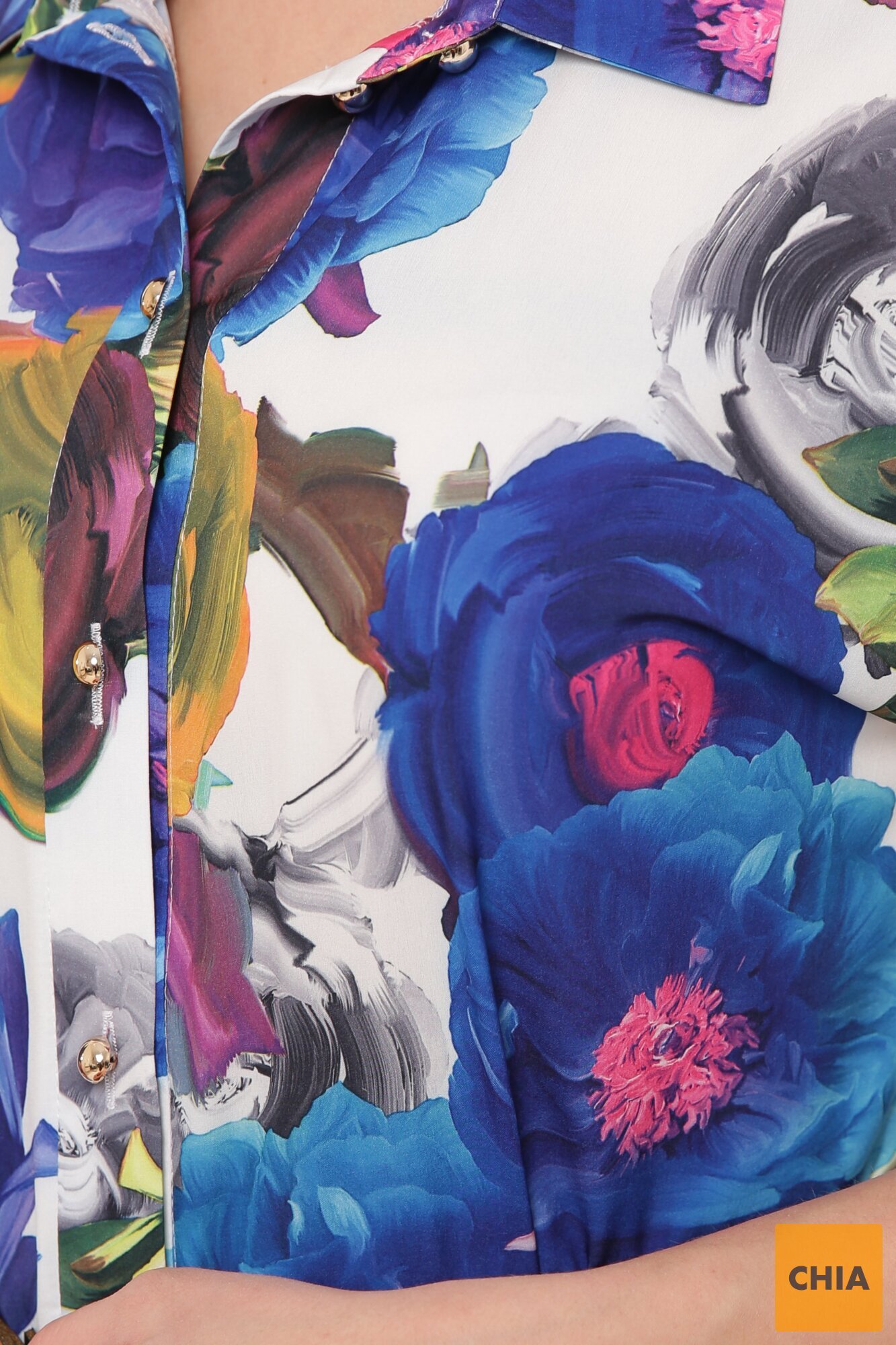 Платье Алена электрик цветы