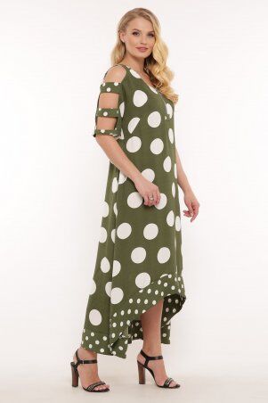 Vlavi: Платье Тропикана зеленое горох 120601 - фото 3
