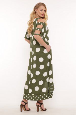 Vlavi: Платье Тропикана зеленое горох 120601 - фото 4