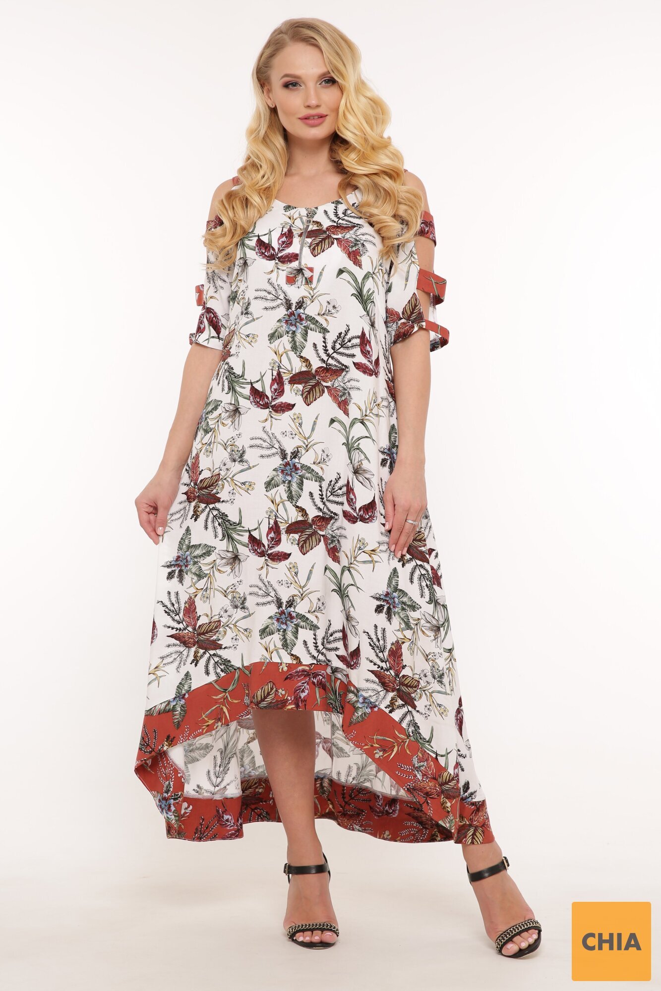 Платье Тропикана цветы