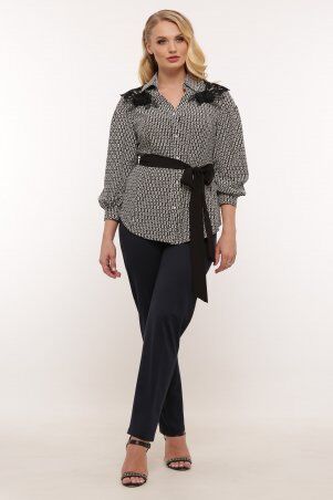 Vlavi: Блуза нарядная Франческа черно-белая 127303 - фото 1