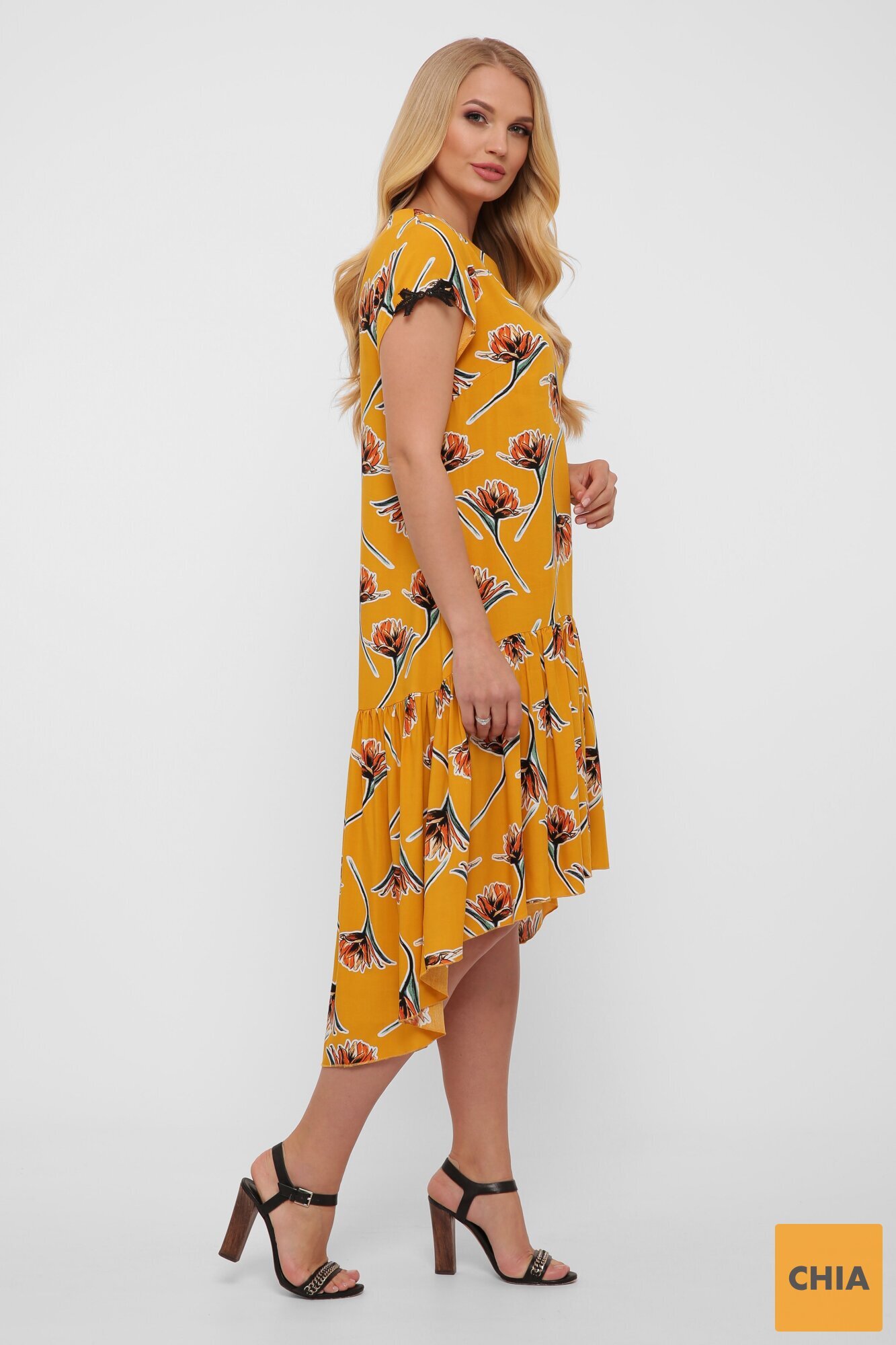 Платье Герда горчица