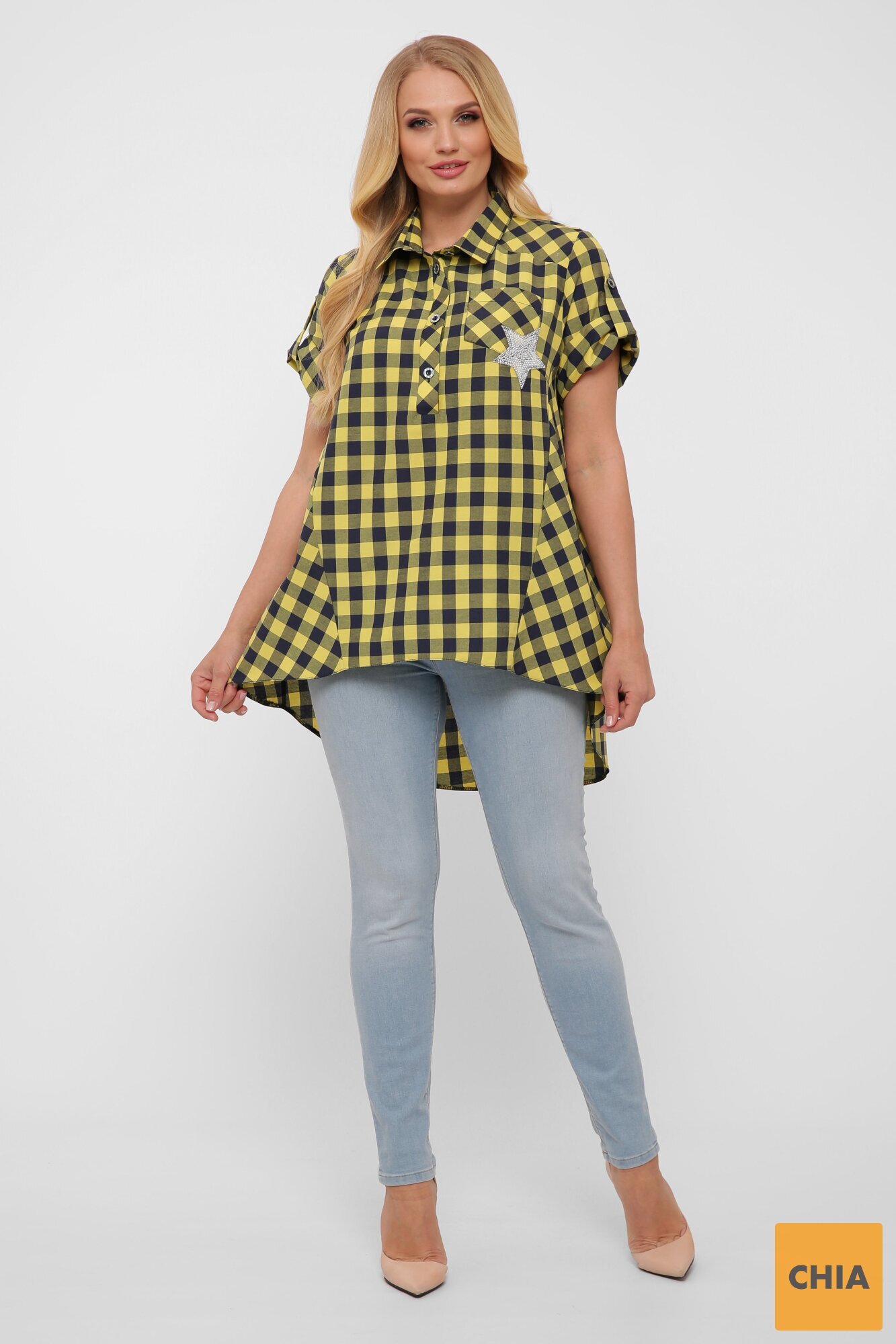 Рубашка Ангелина горчица