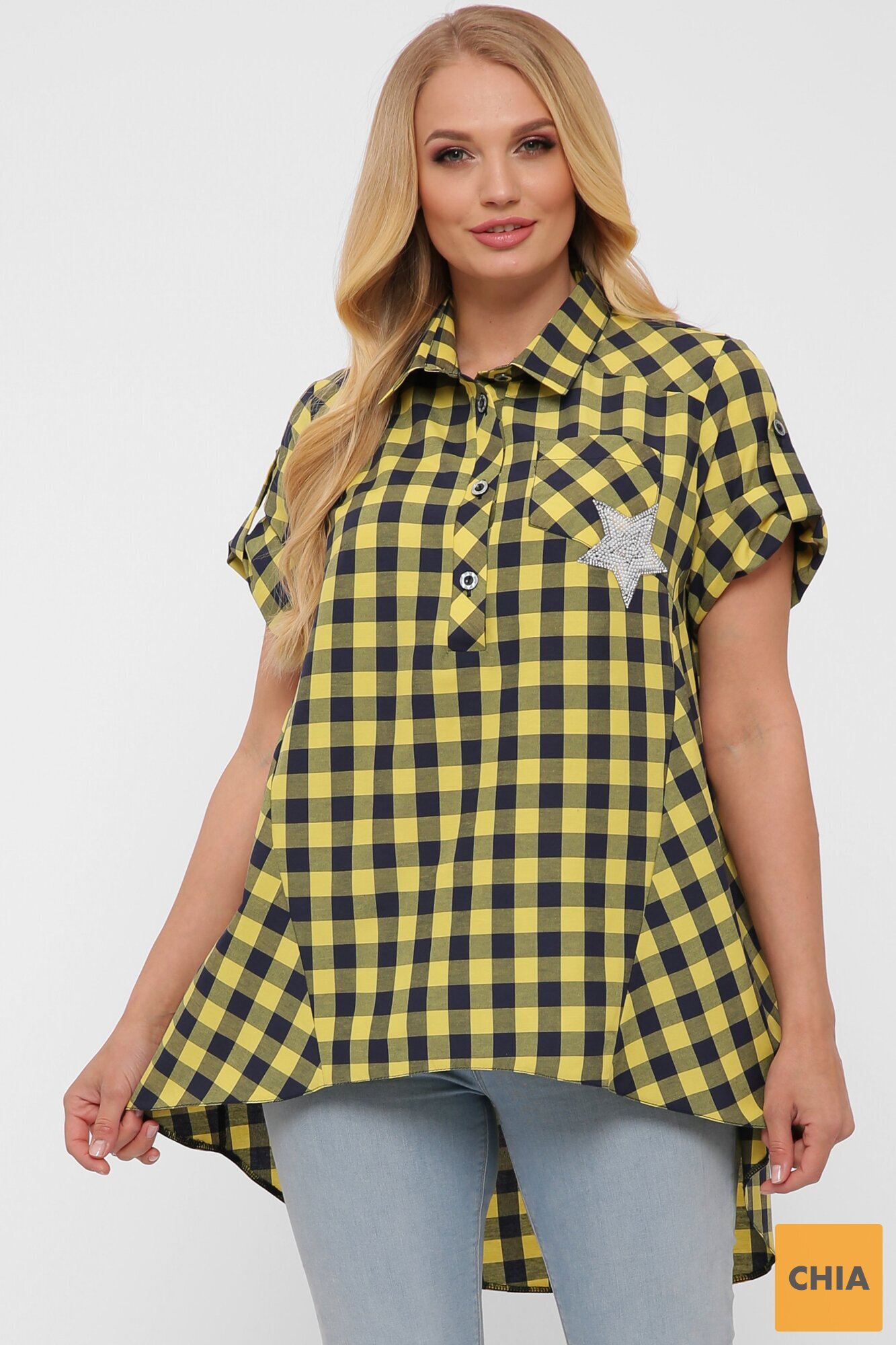 Рубашка Ангелина горчица