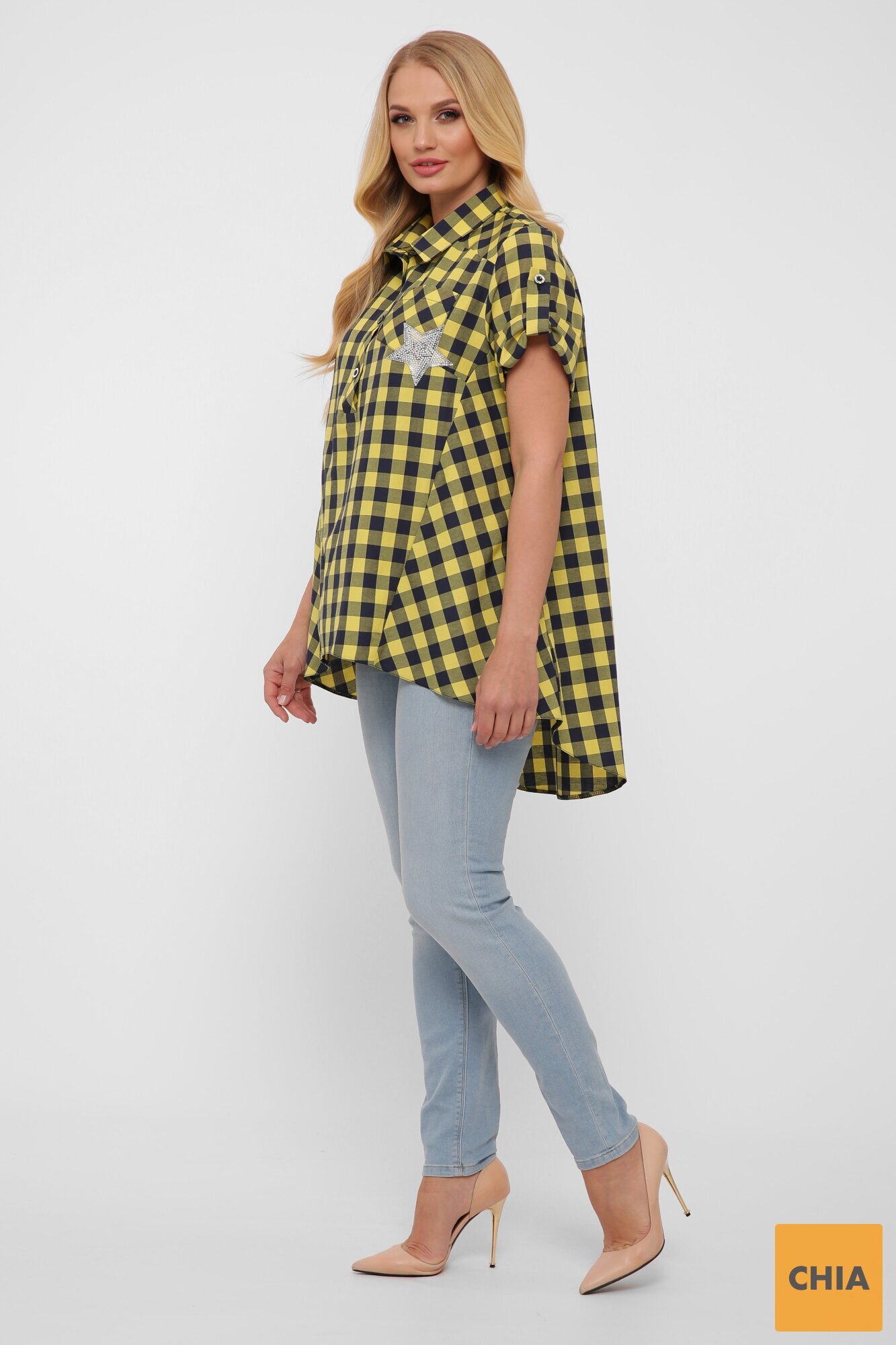 Рубашка Ангелина горчица